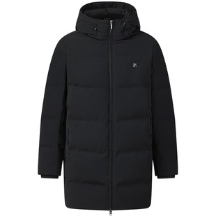 FILA 斐乐官方男子中长款羽绒服2025冬季新款户外鹅绒保暖外套男