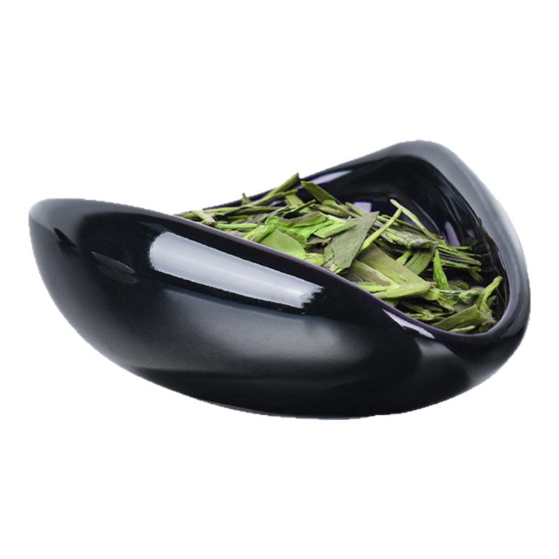 白瓷茶荷茶叶审评茶艺茶道展示茶