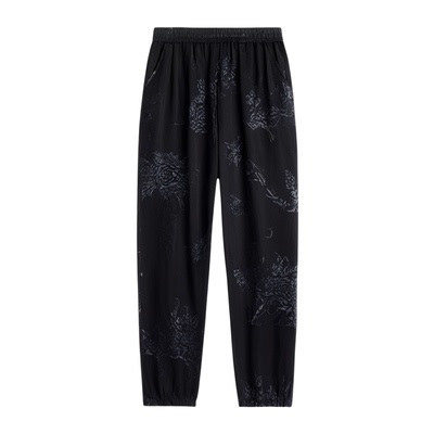 中老年女裤夏季九分冰丝妈妈裤子