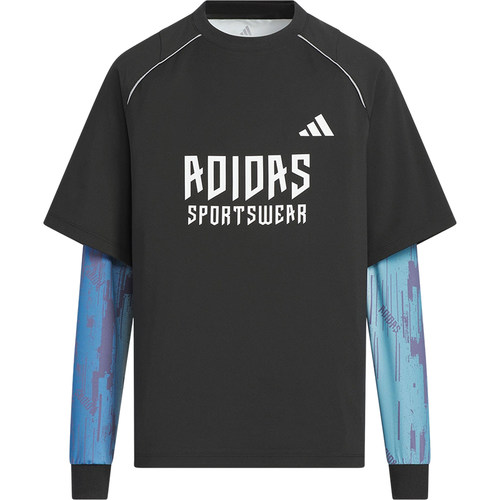 Adidas/阿迪达斯正品JK BTS 2IN1 TEE儿童宽松拼接长袖KC2548