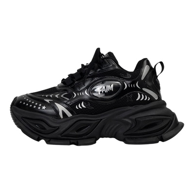 黑武士10cm隐形增高老爹鞋男女潮牌小众机甲轮胎鞋厚底休闲运动鞋