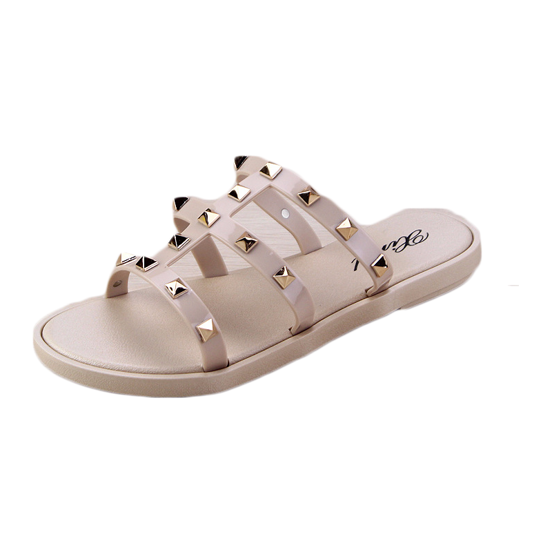 柳丁平底一字拖女防滑沙滩凉拖鞋