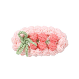 儿童毛线钩织甜美可爱发夹女童卡通水果秋冬刘海夹发卡不伤发发饰