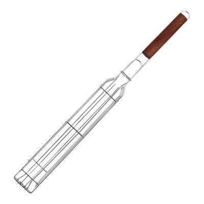304不锈钢户外木柄烧烤笼BBQ