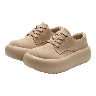 SGIRL TWTW厚底松糕鞋女2024新款加绒增高踩屎感不累脚板鞋勃肯鞋