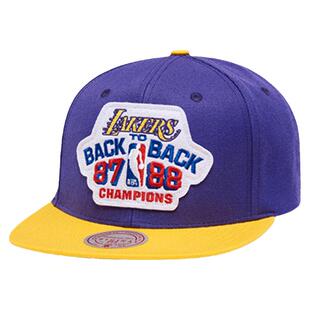 Mitchell&Ness棒球帽湖人队百搭潮流刺绣挺括显脸小遮阳平檐帽MN