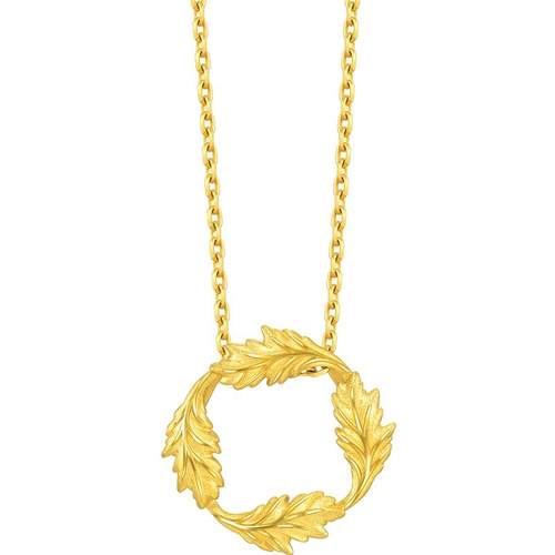 圣诞礼物周生生黄金足金V&A博物馆茛苕叶圆环吊坠项坠93243P定价