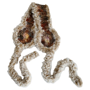 韩版新款渐变色针织毛线耳罩女秋冬季毛绒绑带耳套保暖防冻耳捂子