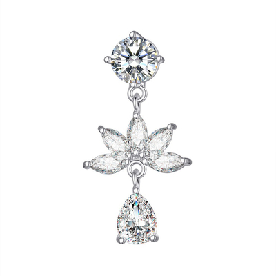 粗1.6长10mm可调节倒挂锆石脐环