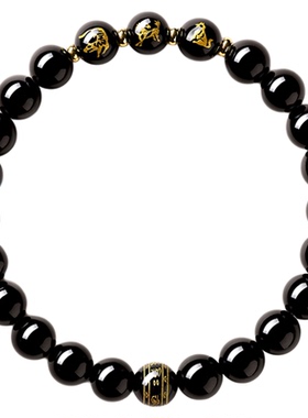 【已过香炉】新款天然黑曜石手串