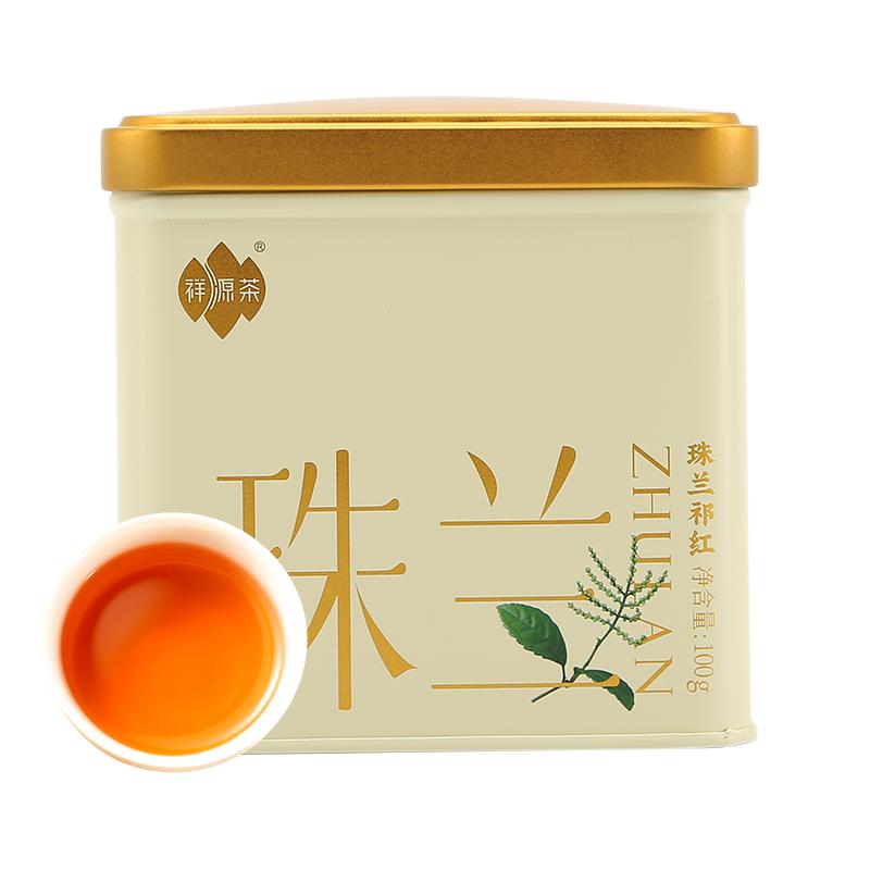祥源茶旗舰店正宗祁门红茶毛峰珠兰歙县原产珠兰花茶100g冷泡花茶