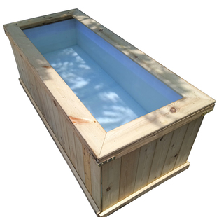 周转箱PP卡板塑料箱乌龟金鱼缸锦鲤帆布鱼池水箱外包实木框定制