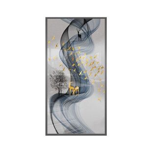 艺术屏风钢化玻璃隔断客厅遮挡装饰现代简约轻奢浴室房间屏风玄关