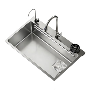 厨房水槽大单槽纳米加厚SUS304不锈钢洗菜盆台下洗碗槽洗菜池水池