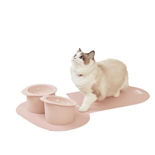 WURENDAO猫碗狗碗宠物碗猫食盆狗盆水碗猫咪斜口硅胶宠物碗防打翻