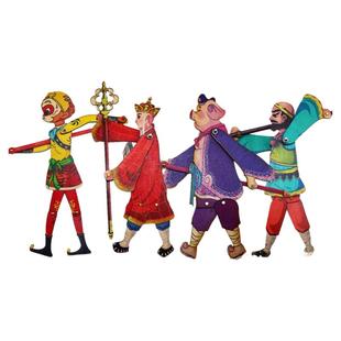 中国风特色国潮礼物品木质皮影戏西游记单手影人偶孙悟空儿童玩具