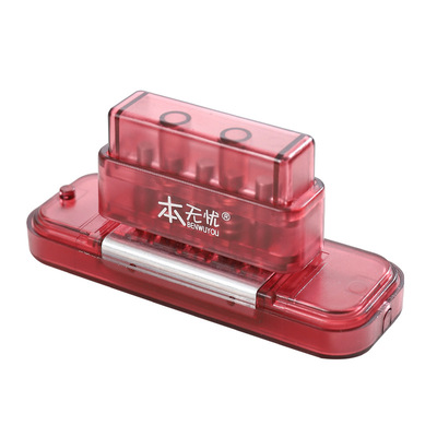 5孔打孔器复古透明打孔机A4A5B5纸张打孔器圆孔手动打孔机不费力