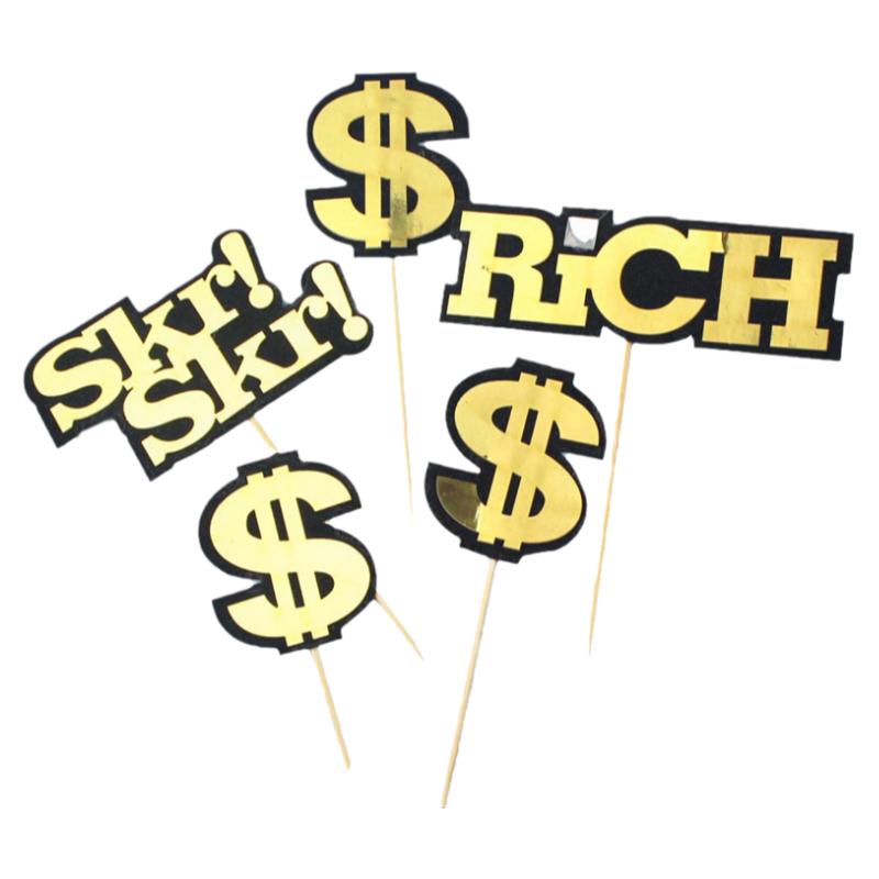 Skr美金美元符号生日蛋糕装饰