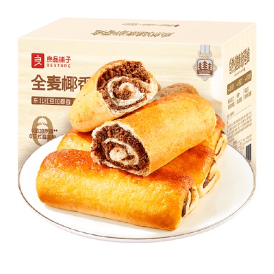 良品铺子全麦椰香面包糕点