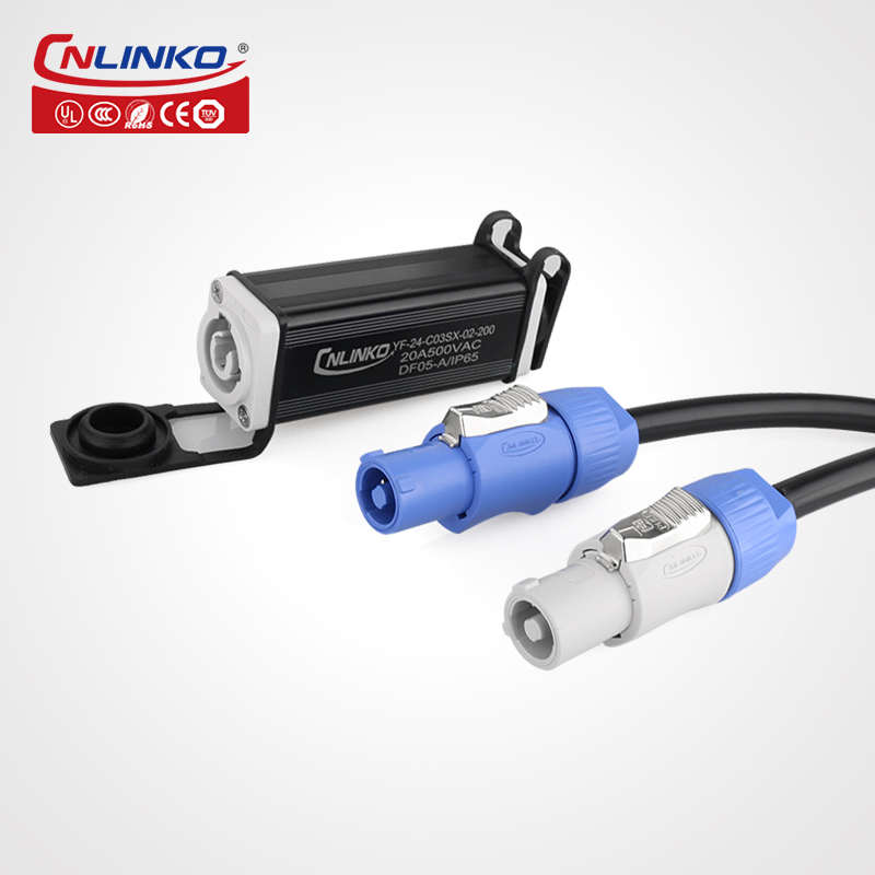 凌科YF-24防水航空插头3芯环形欧姆插卡农接线led显示屏免焊接头