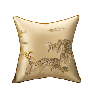 新中式沙发抱枕刺绣靠垫现代轻奢客厅大靠枕套腰枕床头靠包扶手枕