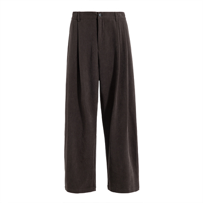 海上公路珠地纹雪尼尔休闲裤男士秋季垂坠松弛感百搭复古直筒长裤