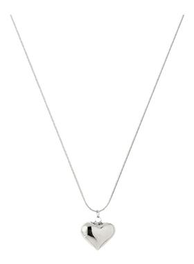 裴秀智同款银色爱心项链高级感韩国立体桃心纯银吊坠锁骨链颈链