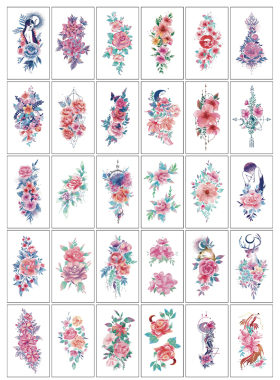 彩色纹身贴一套30张9.9元