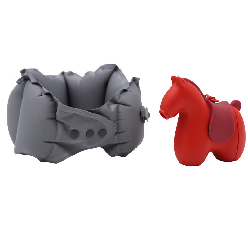 马年U型枕按压充气便携午休旅行高铁飞机护颈枕彩盒康乐屋小福马