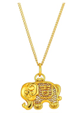 铜镀真金项链吊坠古法工艺