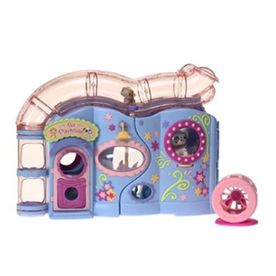 出口美国宠物城堡玩具女孩过家家拆装别墅组合套装萌宠动物狗礼盒