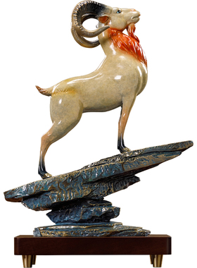 高档书房领头羊摆件开业礼物