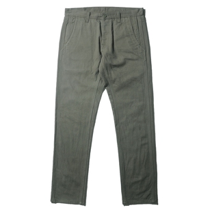 025工匠品牌 男士复古阿美咔叽美工军装人字纹军官裤工装修身长裤