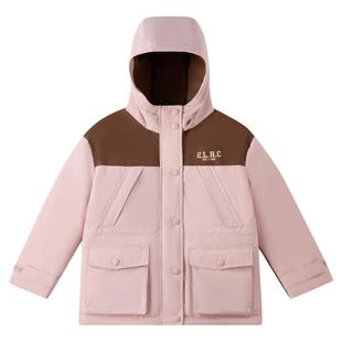 【三防&90%羽绒】eland kids衣恋童装女童连帽羽绒服25年冬季新品