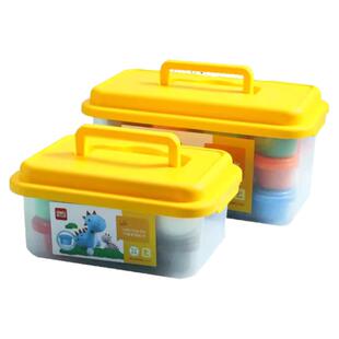 得力无毒儿童粘土橡皮泥手工diy彩泥超轻黏土无味幼儿园专用橡轻泥24色安全象皮软泥玩具小学生幼儿12色彩色