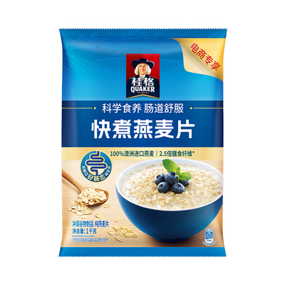 桂格燕麦片谷物1000g袋原味
