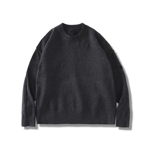 OCTOBEE秋冬日系复古加厚保暖情侣潮慵懒风拉法帽针织衫短款毛衣