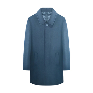 羽绒内胆羊毛男士双面中长款加厚大衣长款爸爸呢子秋冬外套