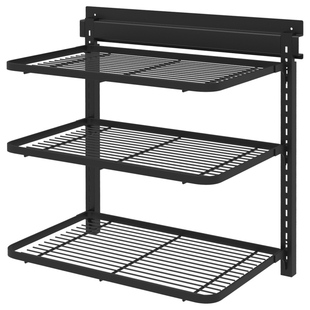 厨房锅架壁挂式免打孔置物架多功能家用多层墙上调料锅具收纳架子