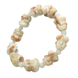 泰国光明舍利貔貅手串男女雕刻原矿原色龙宫舍利强磁场民族风饰品