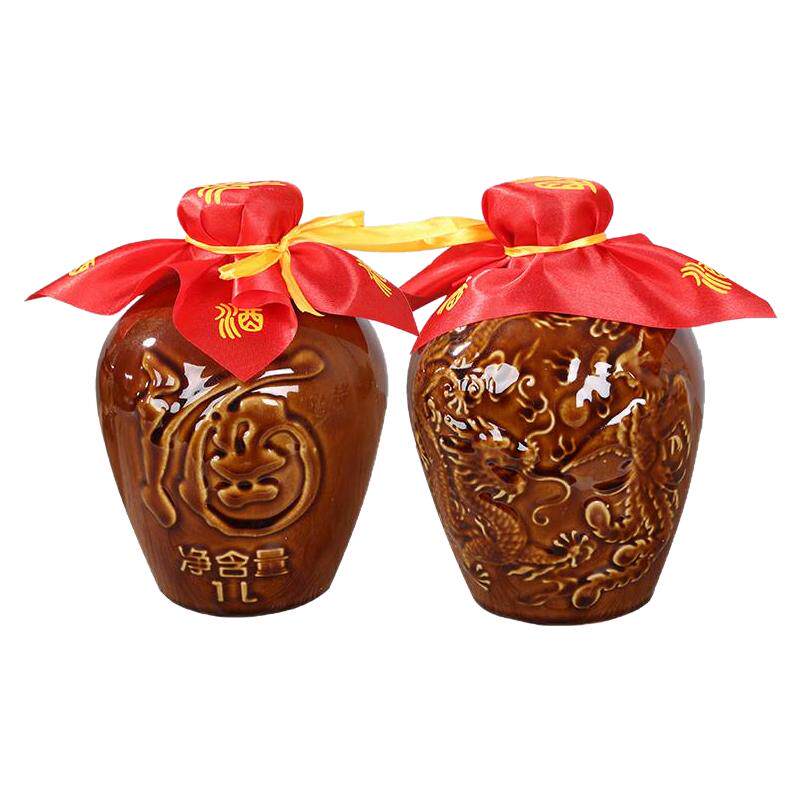 陶瓷酒瓶酒坛子1酒壶土白仿古酒具陶酒瓶一斤泡空瓶酒坛10装5