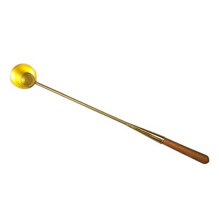 中式浴佛勺子 竹勺竹瓢 九龙浴佛盆配用勺释迦牟尼佛黄铜勺摆件