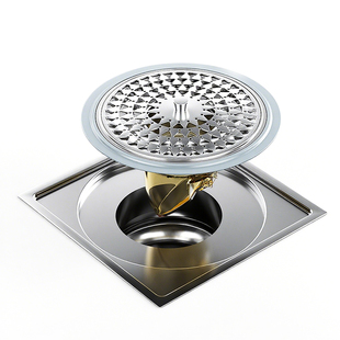 卫生间地漏毛发过滤网封闭盖不锈钢圆形防臭地漏芯内芯通用小口径