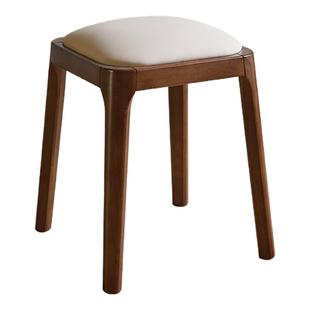 艺柳园凳子板凳实木家用可叠放客人备用凳子餐凳结实耐用软包凳子