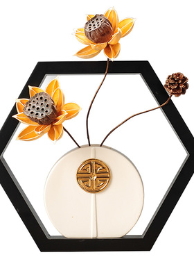 新中式风茶几干花鹿摆件装饰品