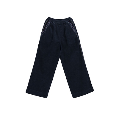 小小大星球灯芯绒五彩明线裤