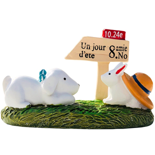 创意花插园艺花盆造景微景观多肉植物摆件装饰可爱小动物小狗小猫