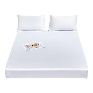 纯棉床笠纯白定制全棉学生宿舍单人90x190白床笠床罩床垫保护套