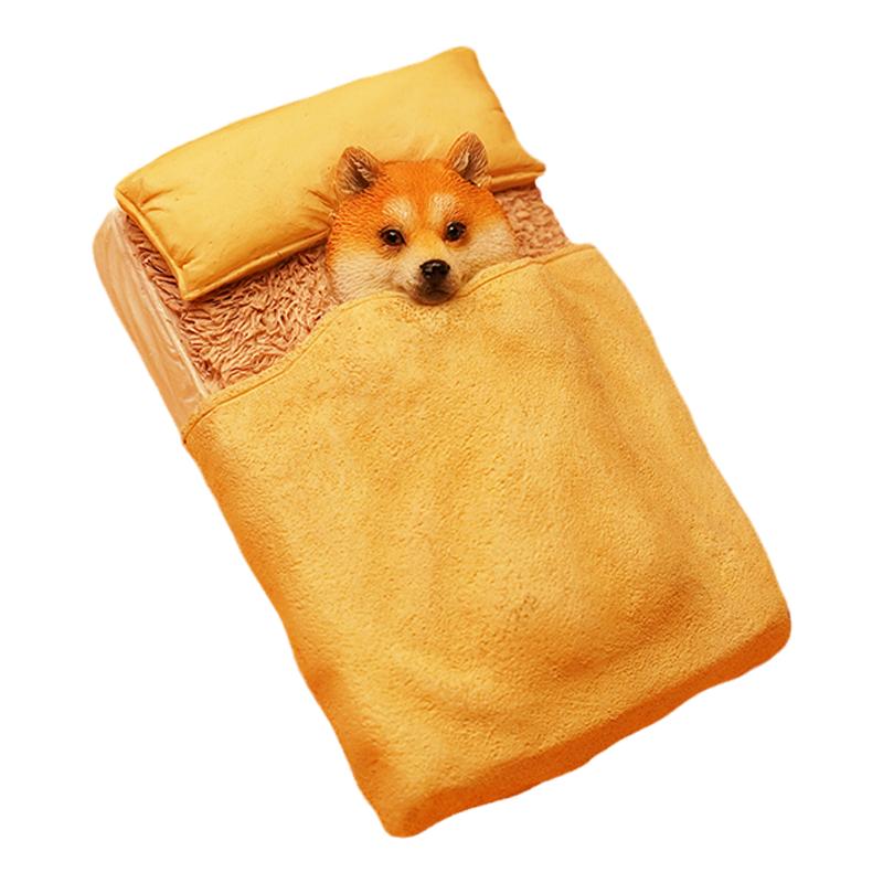 狗手柴犬摆件盖被子手办单身狗