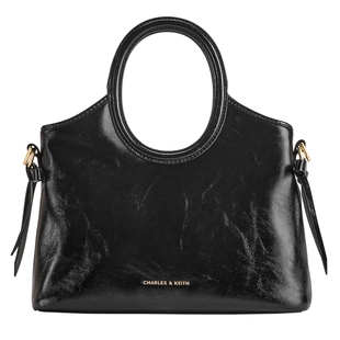 CHARLES&KEITH26秋新款CK2-30271784蝴蝶结边饰手提托特包链条包